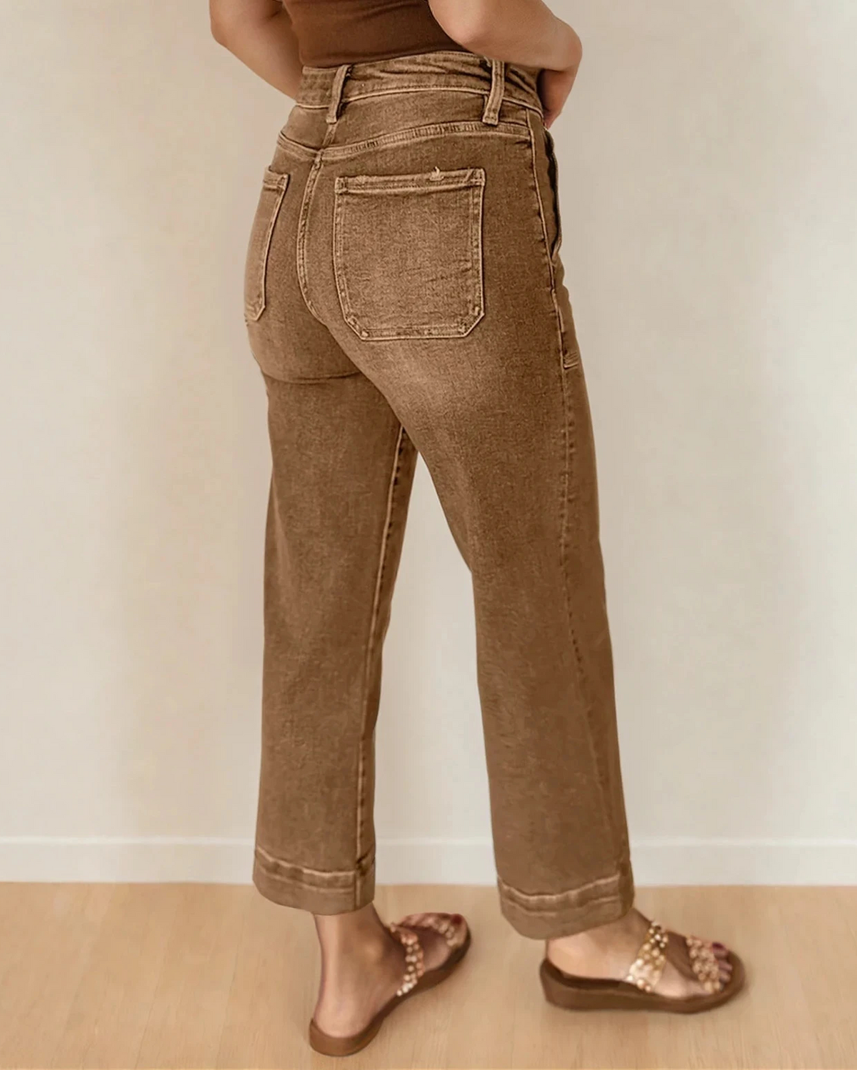 Willow Cropped High Rise Wide Leg Jeans