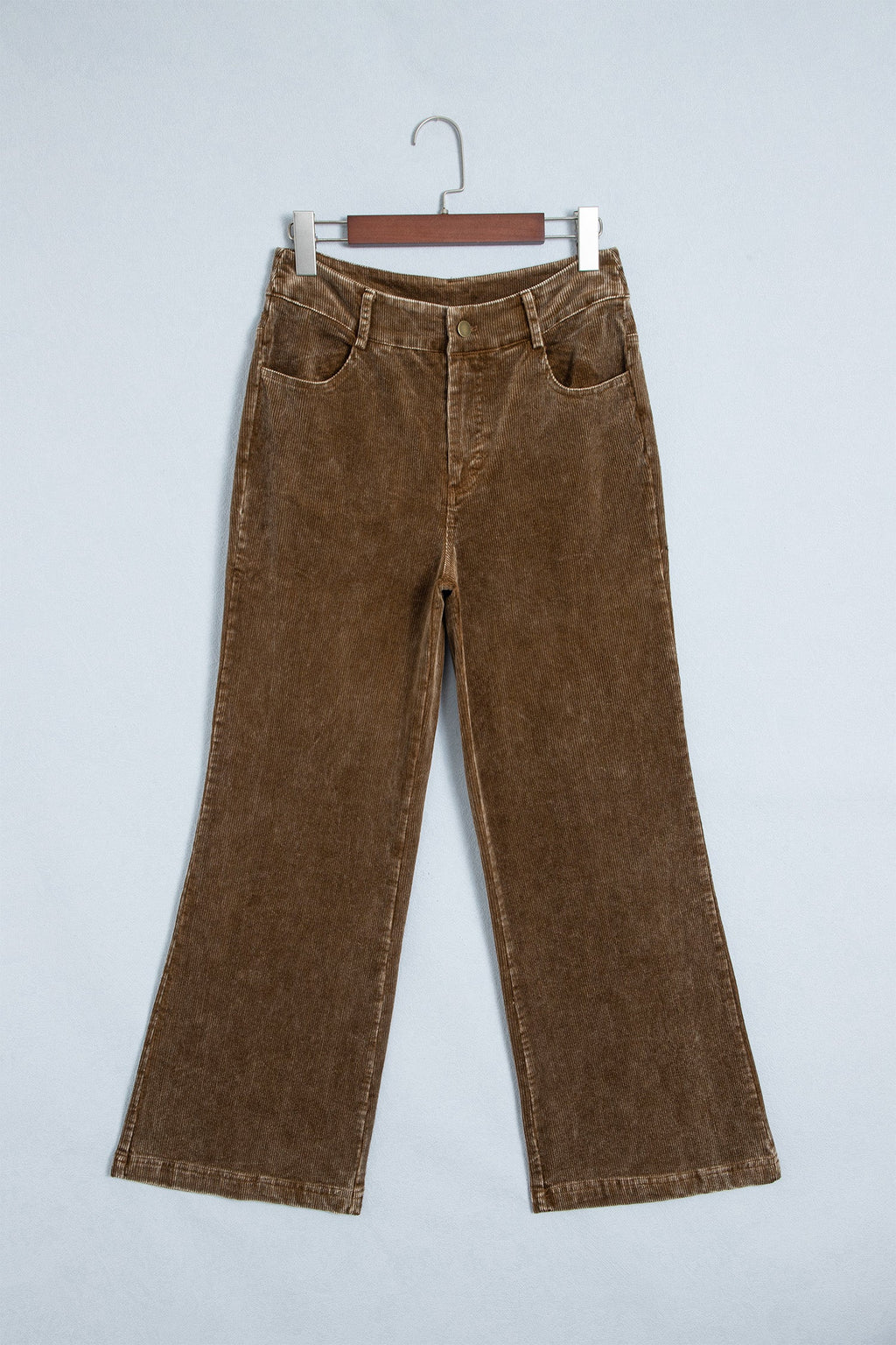 Solid Corduroy Mineral Washed Straight Leg Pants — additional view 2