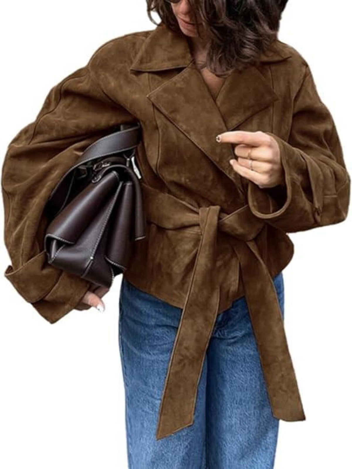 Belted Textured Jacket