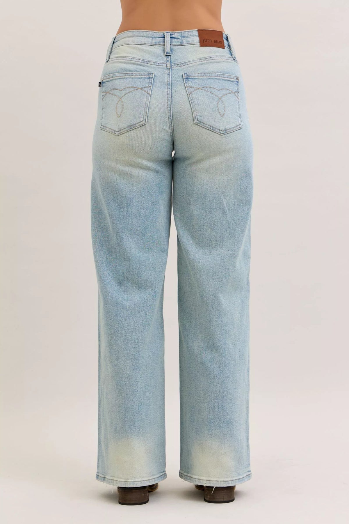 High-Waist Column Jeans