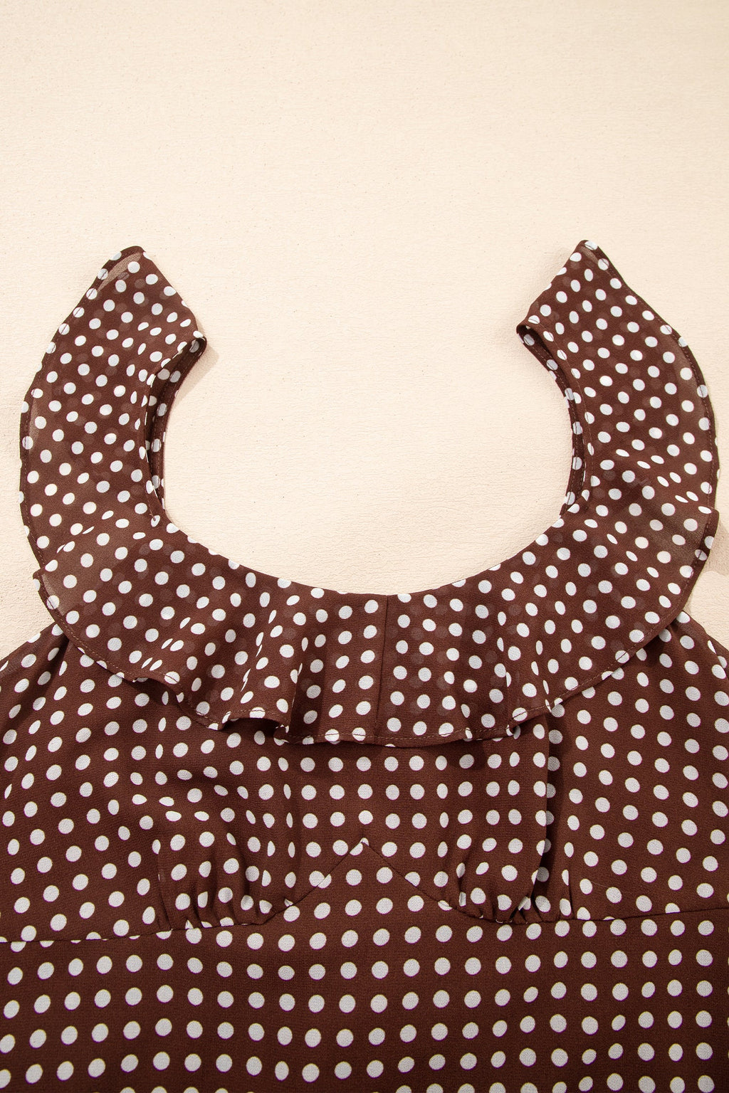 Polka Dot Backless Ruffle Tiered Maxi Dress — additional view 3