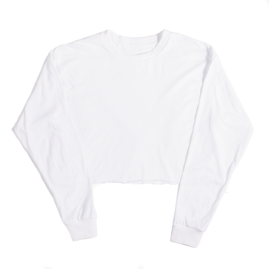 6045 - CLOSEOUT Women's Cropped Long Sleeve Tee