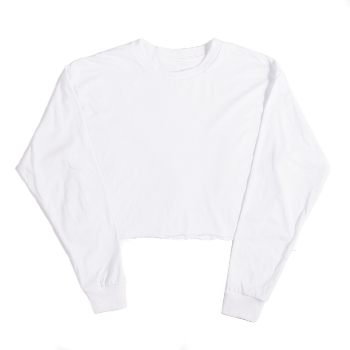 6045 - CLOSEOUT Women's Cropped Long Sleeve Tee