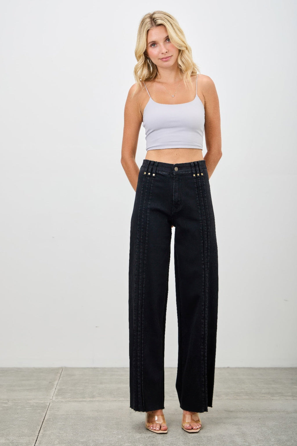 Front-Pleat Straight Jeans — additional view 4