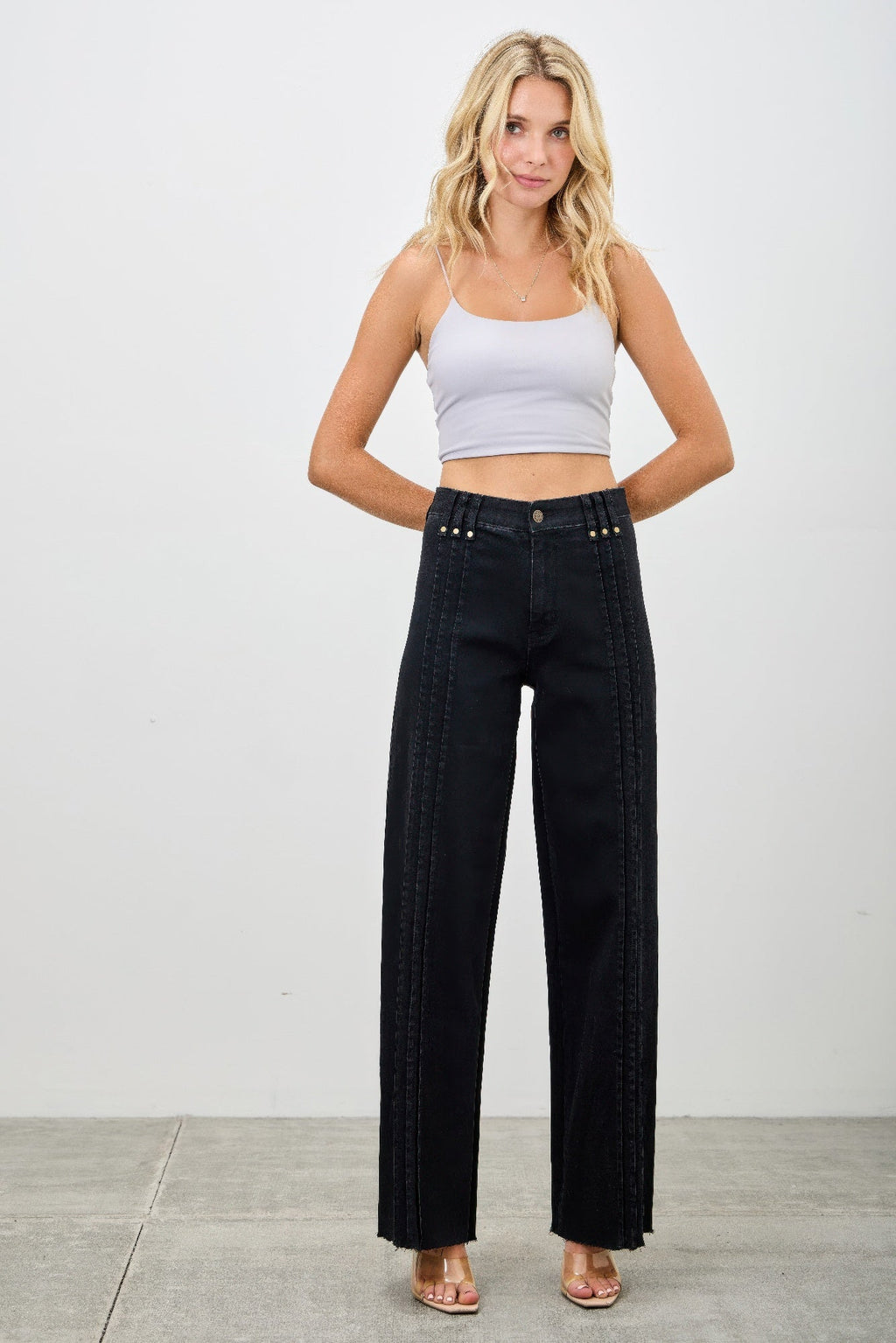 Front-Pleat Straight Jeans — additional view 6
