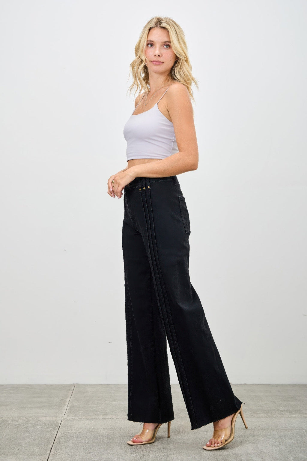 Front-Pleat Straight Jeans — additional view 7
