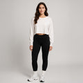 6045 - CLOSEOUT Women's Cropped Long Sleeve Tee