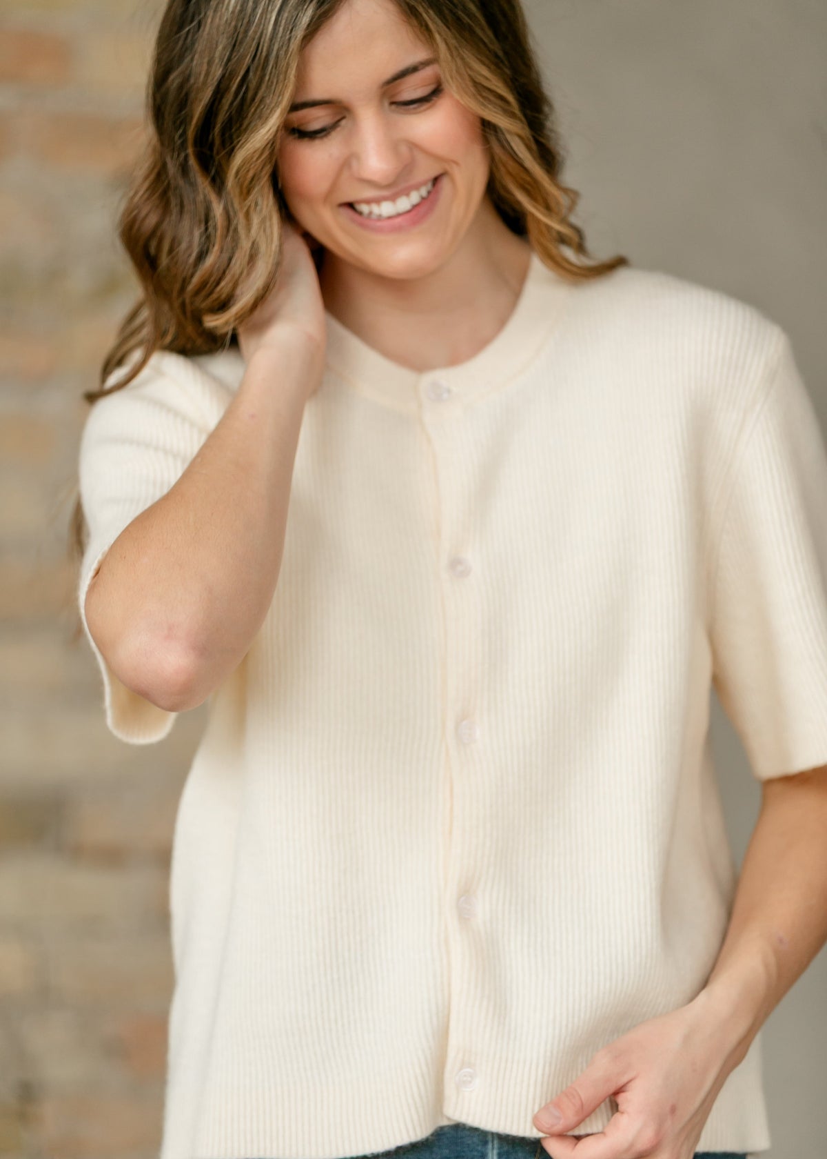 Zadie Short Sleeve Button Cardigan
