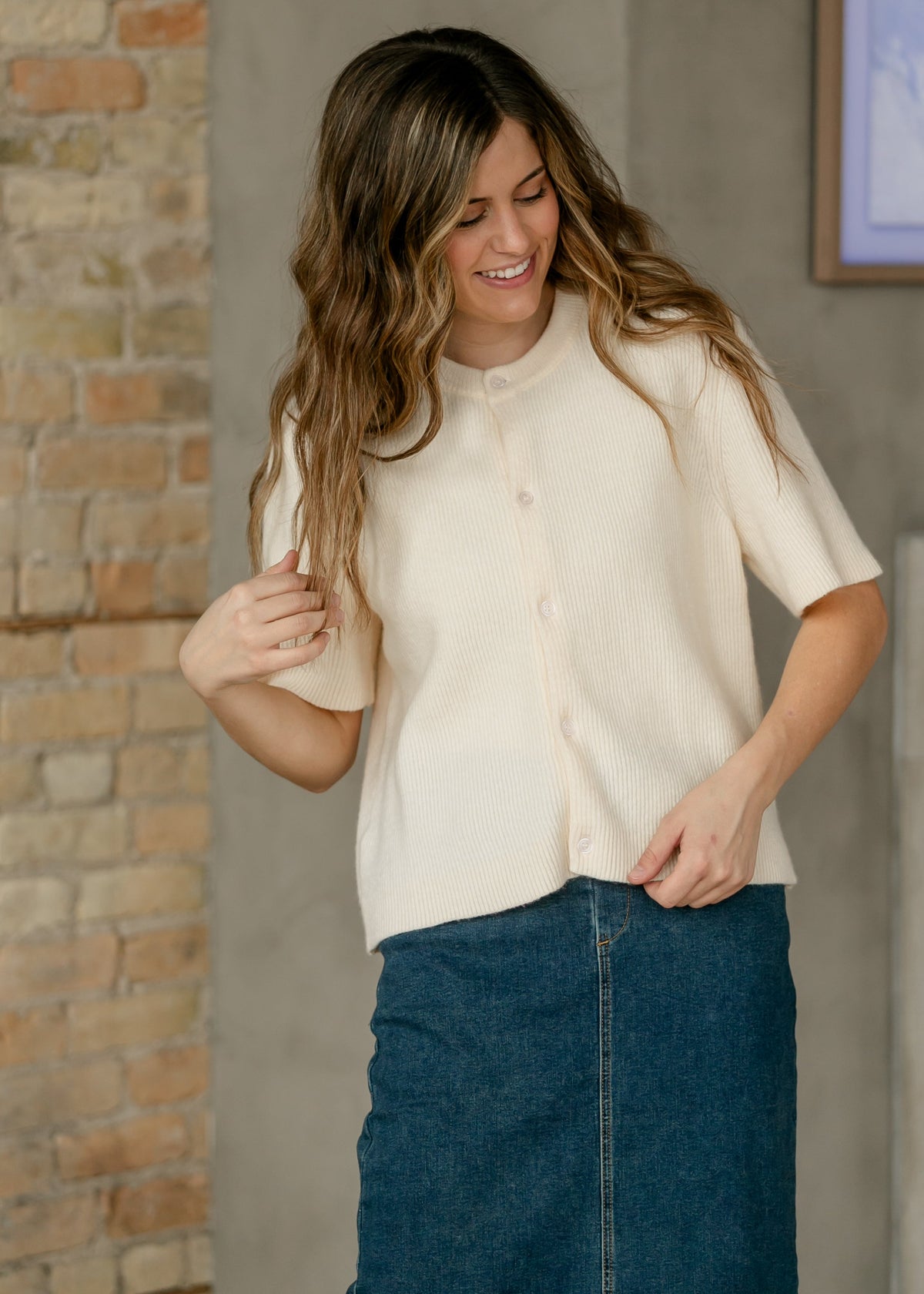 Zadie Short Sleeve Button Cardigan
