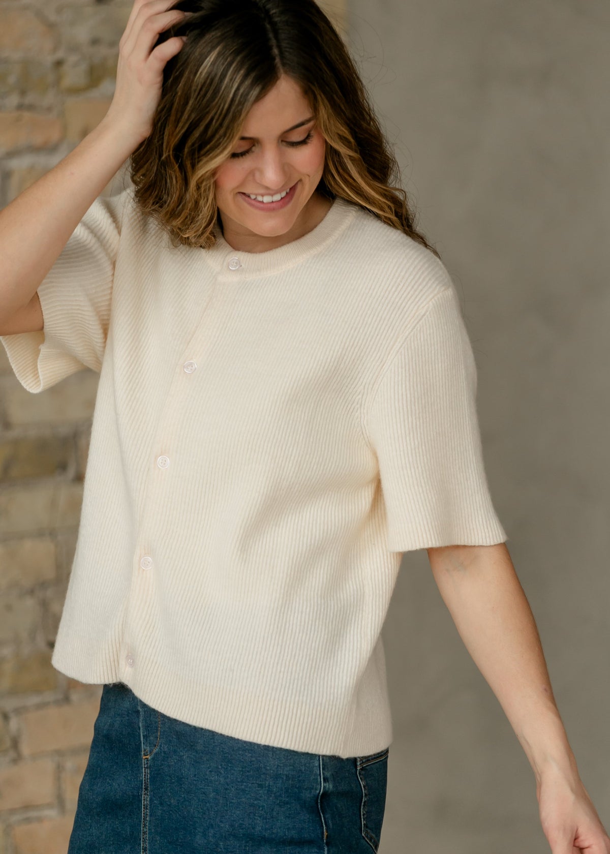 Zadie Short Sleeve Button Cardigan