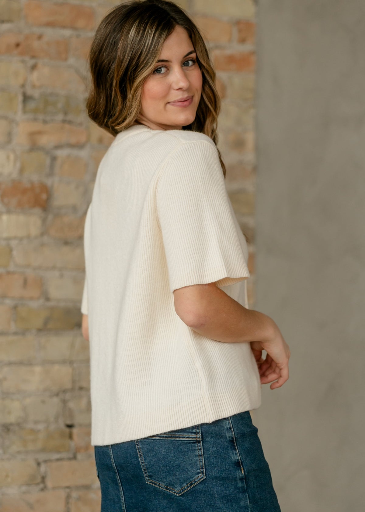 Zadie Short Sleeve Button Cardigan