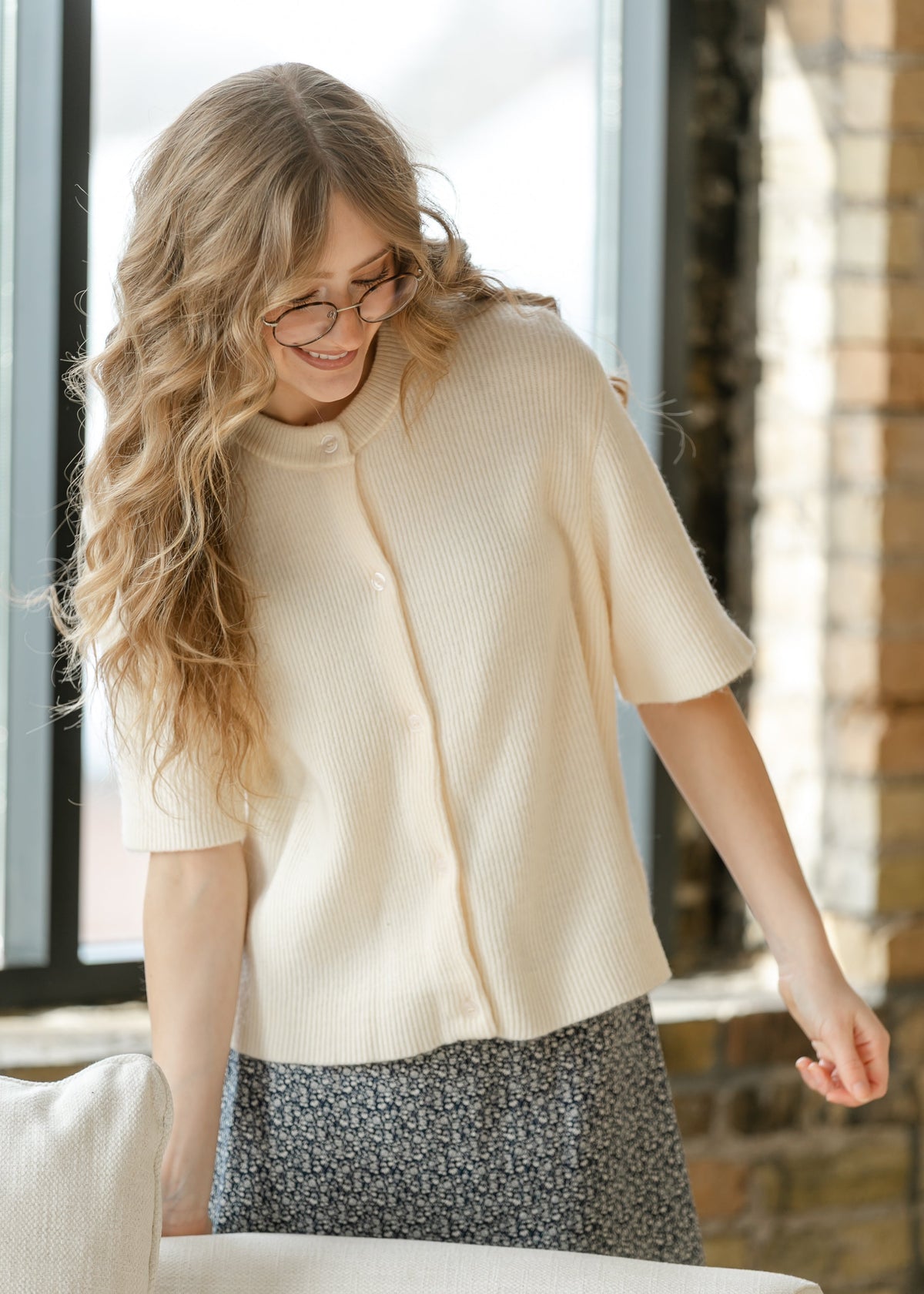 Zadie Short Sleeve Button Cardigan