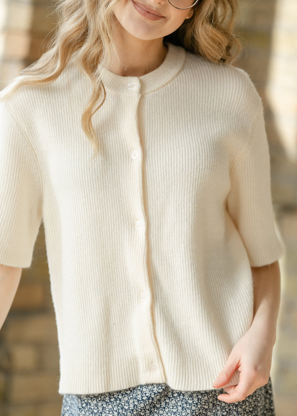 Zadie Short Sleeve Button Cardigan